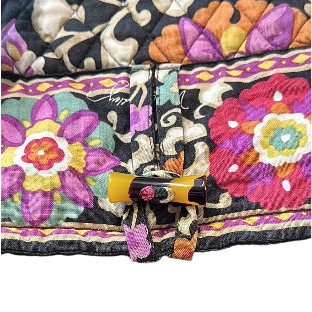 Vera Bradley Suzani Laura Floral Cinch Bag Retired Shoulder Tote Purse Bag 17x14